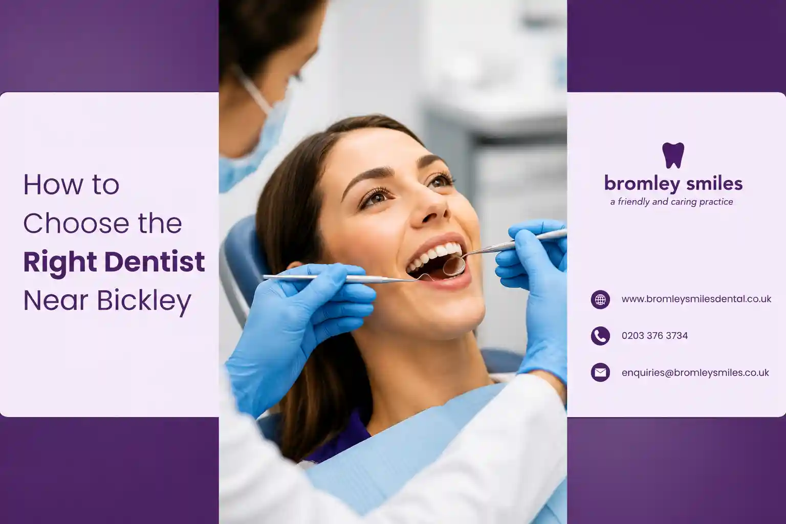 Dentist consulting with a patient at Bromley Smiles Dental Practice near Bickley