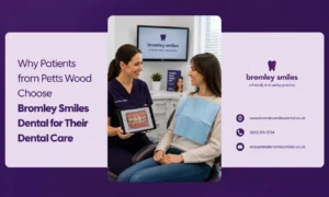 Friendly dental team at Bromley Smiles Dental welcoming patients from Petts Wood in Bromley Kent