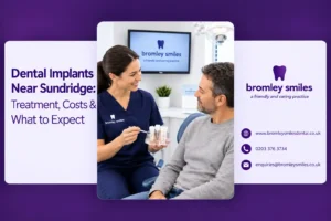 Dental implants near Sundridge at Bromley Smiles Dental during an implant consultation