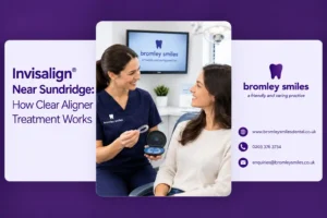 Invisalign near Sundridge at Bromley Smiles Dental showing clear aligner treatment