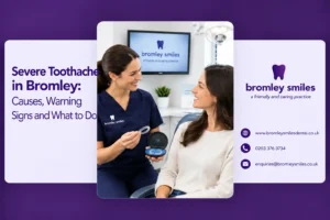 Severe toothache in Bromley showing causes, warning signs and emergency dental care at Bromley Smiles Dental.
